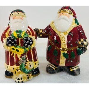 Santa Claus Cat Salt & Pepper Shakers Sakura Ceramic Red & White Christmas Decor
